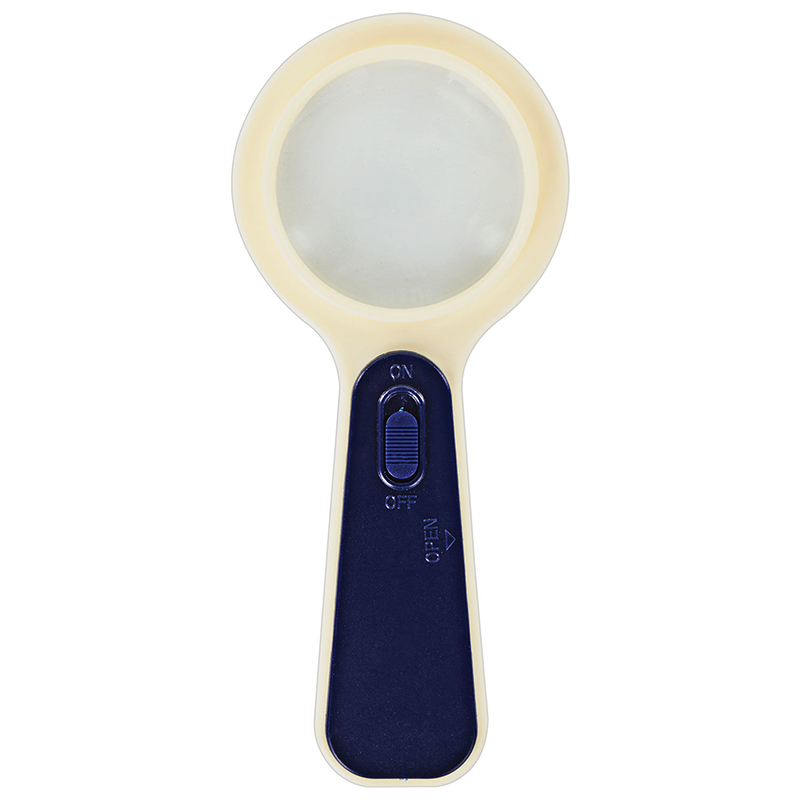 Лупа просмотровая  D50mm 1*05Х "Staff" с подсветкой, цв. сине-бежевый