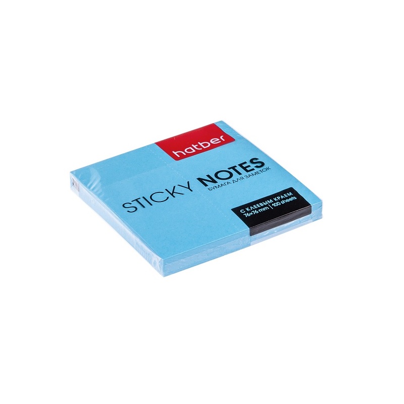 Блок с кл.сл. 76х76  Hatber 100л., неон. голубой 