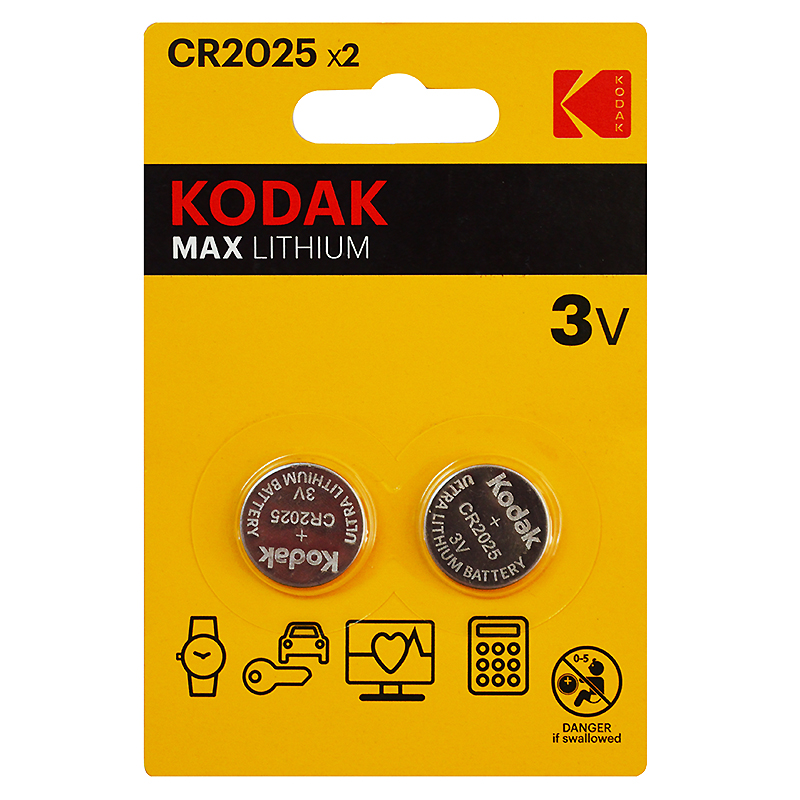 Эл.пит. 2025 CR KODAK (2шт.)