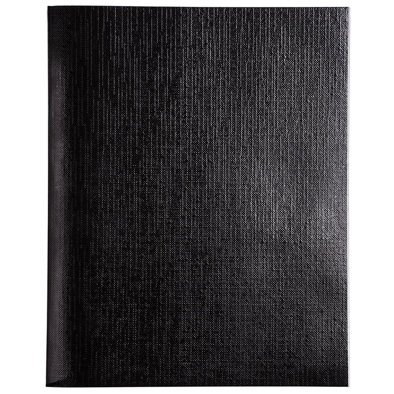 Тетрадь  А5  48л. кл. скоба "Хатбер"бумвинил, Metallic черная