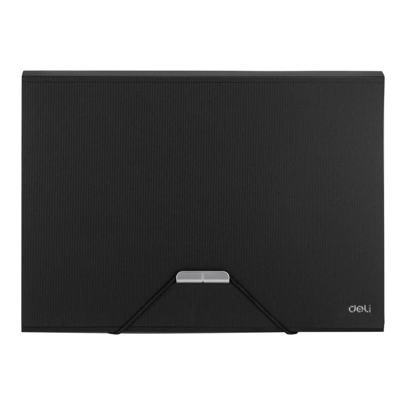 Папка на резинке 7 отд. А4 "Deli", 0,7мм, пластик, черная