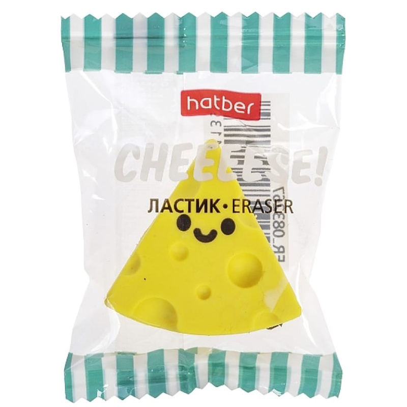 Ластик  Hatber PVC Cheeese! Сыыыр!/48