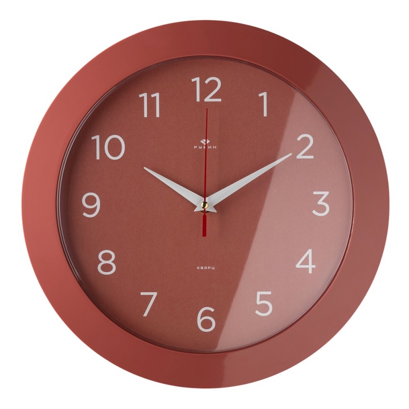 Часы настенные круг "Рубин. Классика" 31см., темно-розовый