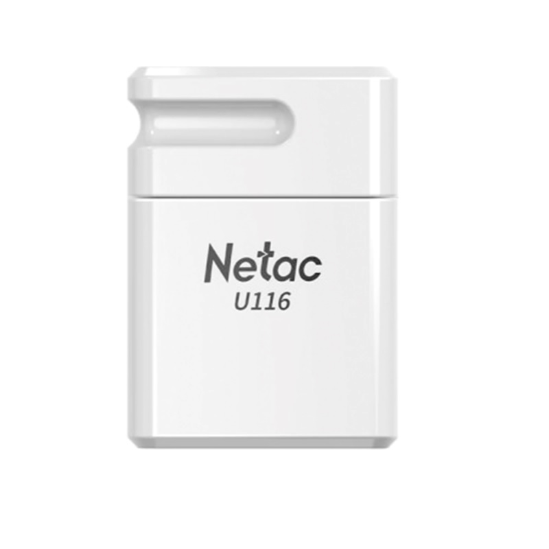 Память USB 2.0 FlashDrive 16GB Netac U116, белый