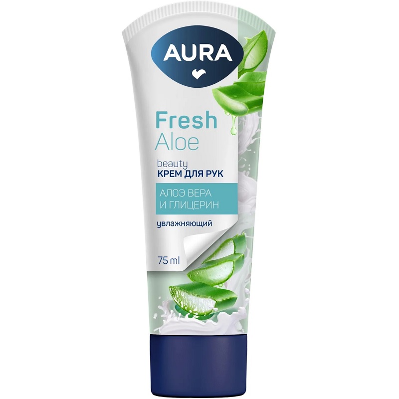 Крем "Aura Beauty" для рук, увлаж/с глицерином и экстрактом алоэ, 75мл