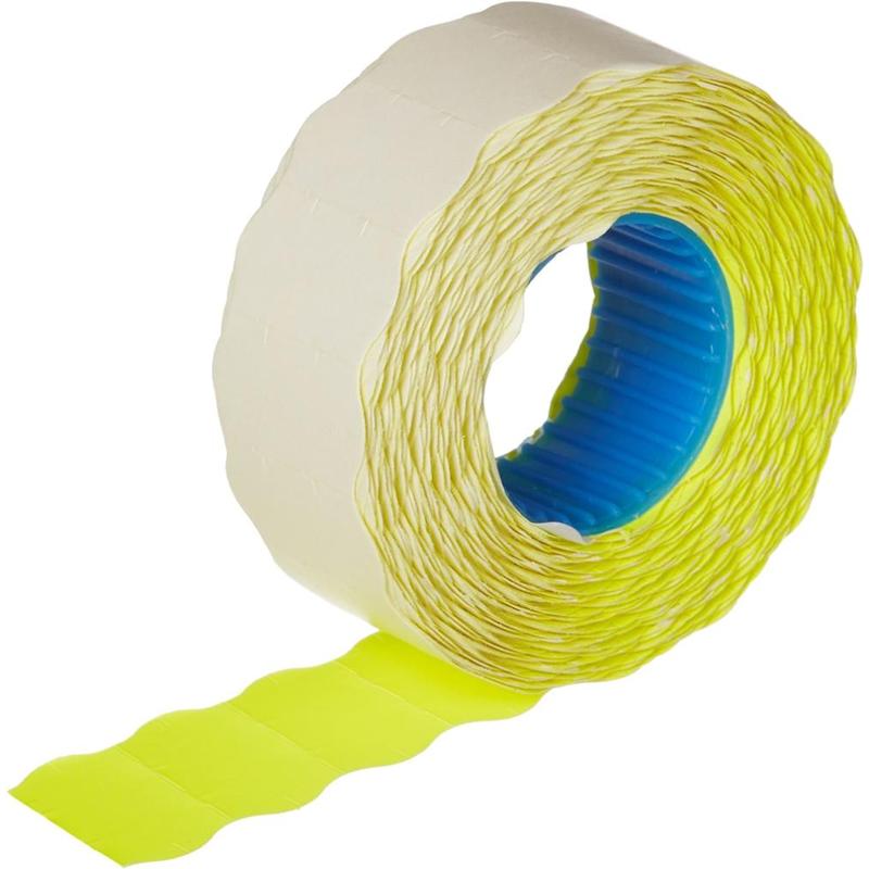 Этикет-лента 22х12 желт., волна/10