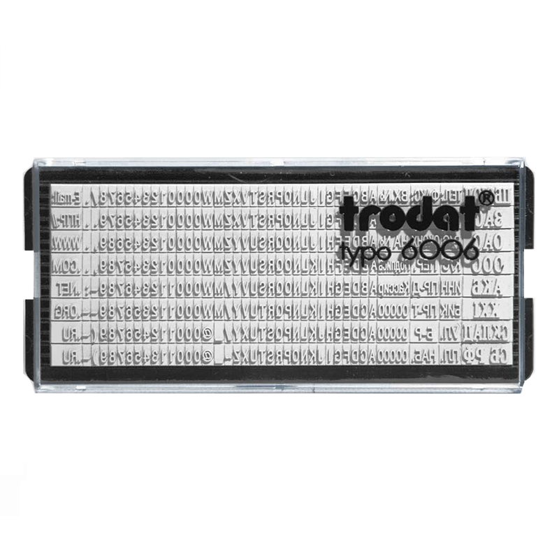 TRODAT Касса д/самонаб.штампов 6006, высота 2.2 и 3.1мм, англ.буквы