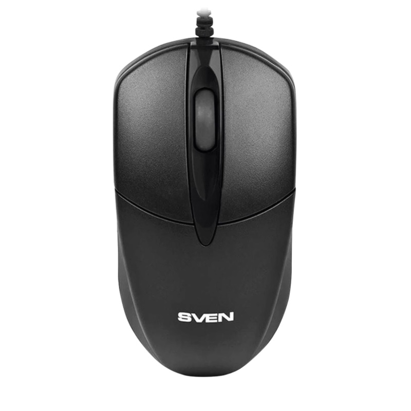 Мышь SVEN RX-112 черная, оптическая провод. USB 