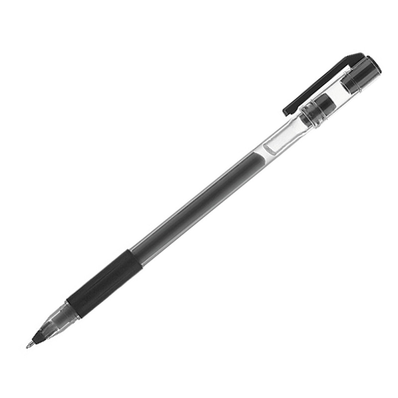 Ручка гел. черн. 0,7мм Hatber Pick, грип/12