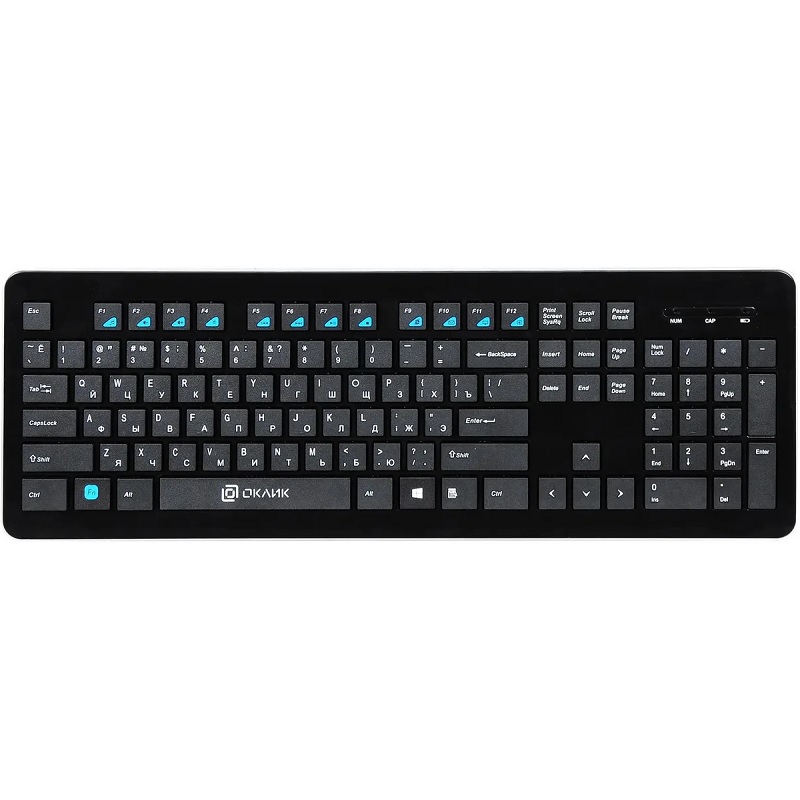 Клавиатура Оклик 870S, USB, Радиоканал, черный