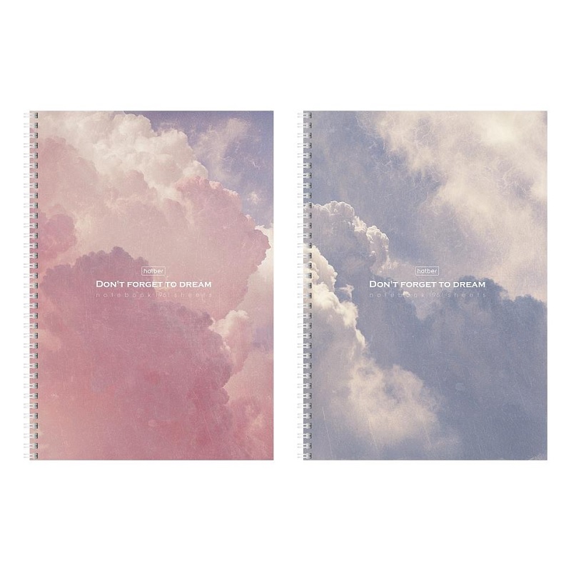 Тетрадь  А4  96л. кл. спир. перф. Хатбер "Dream", ламинац.Soft-touch, 2 диз