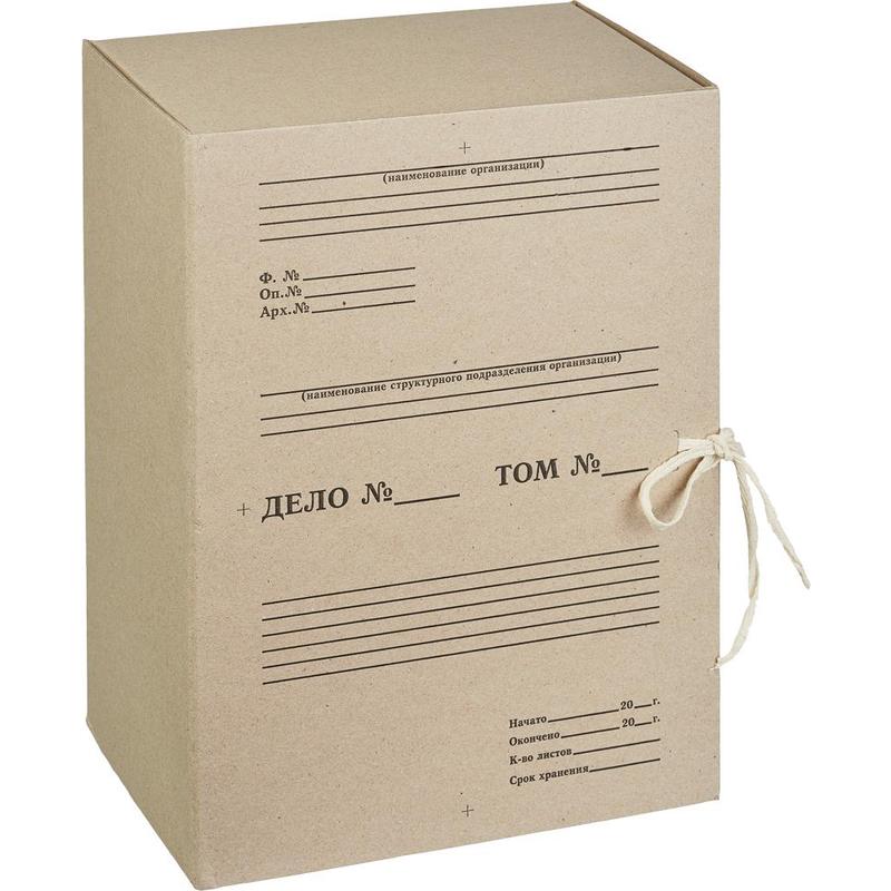 Короб архивный картон.,  150 мм.,"Attache", белый, разб., на завяз./20