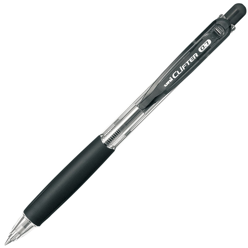 Ручка ш. авт. черн. 0,7мм Uni-Ball  Clifter SN-118, грип/12