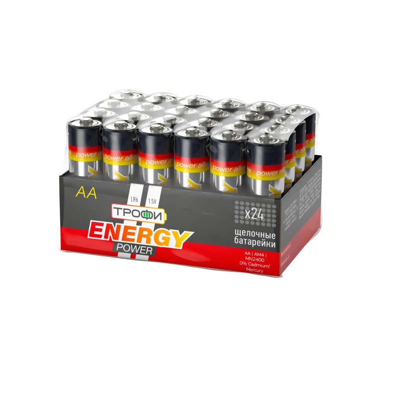 Эл.пит. АА/(alkaline) Трофи Energy Power, bulk 24 шт./24/720