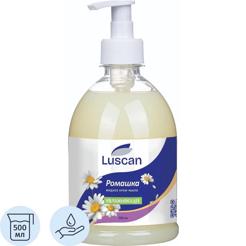 Крем-мыло 500мл. LUSCAN Ромашка, дозатор/