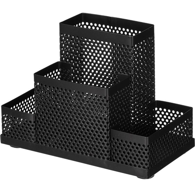 Органайзер (настол.)  пуст. на  4 отдел. Attache "Башня" 110х160х80,черн.