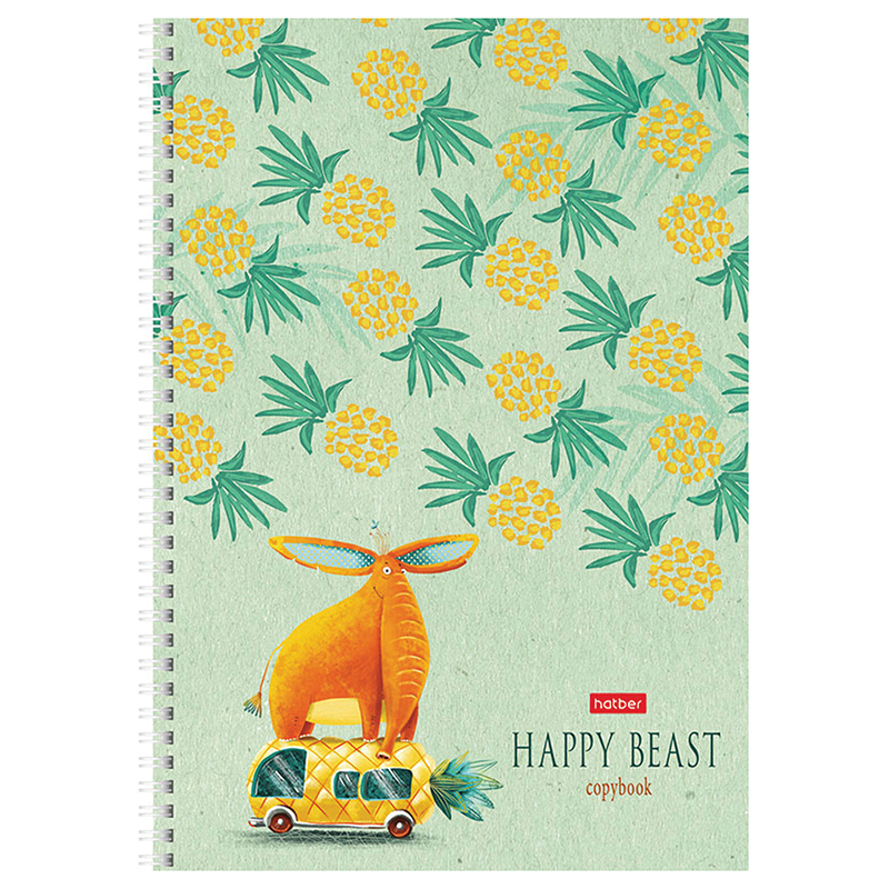 Тетрадь  А4  80л. кл. спир."Хатбер" Счастливчики, 4 дизайна/28