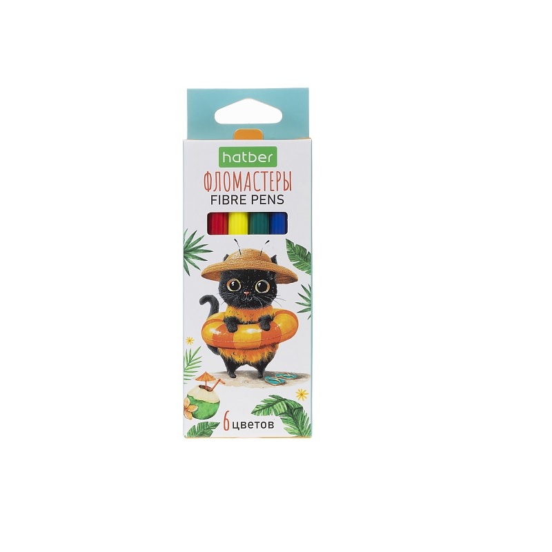 Фломастеры  06 цв. "Хатбер ECO" ЖЖ-МЯУ, блистер