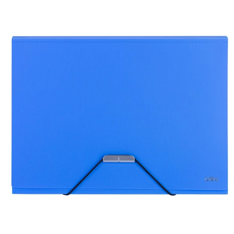 Папка на резинке 7 отд. А4 "Deli", 0,7мм, пластик, синяя