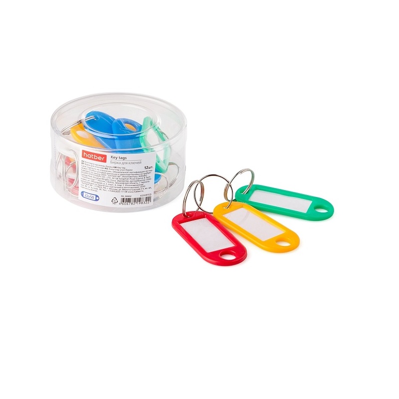 Брелок для ключей, р-р окошка 30х15 мм, Hatber, ассорти/12