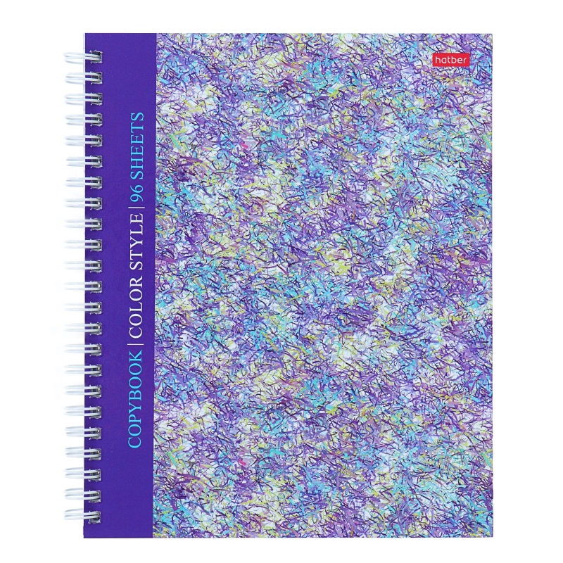 Тетрадь  А5  96л. кл. спираль "Хатбер" Color book, тв.обл.
