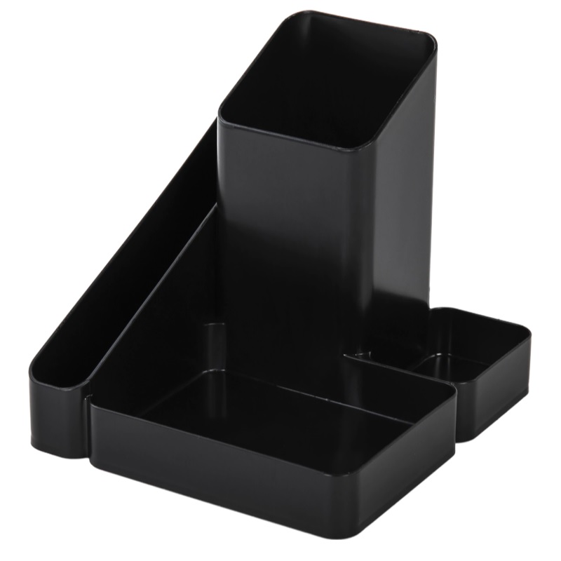 Органайзер (настол.)  пуст. на  4 отдел. Brauberg "Office Style" 115х122х111,черн.