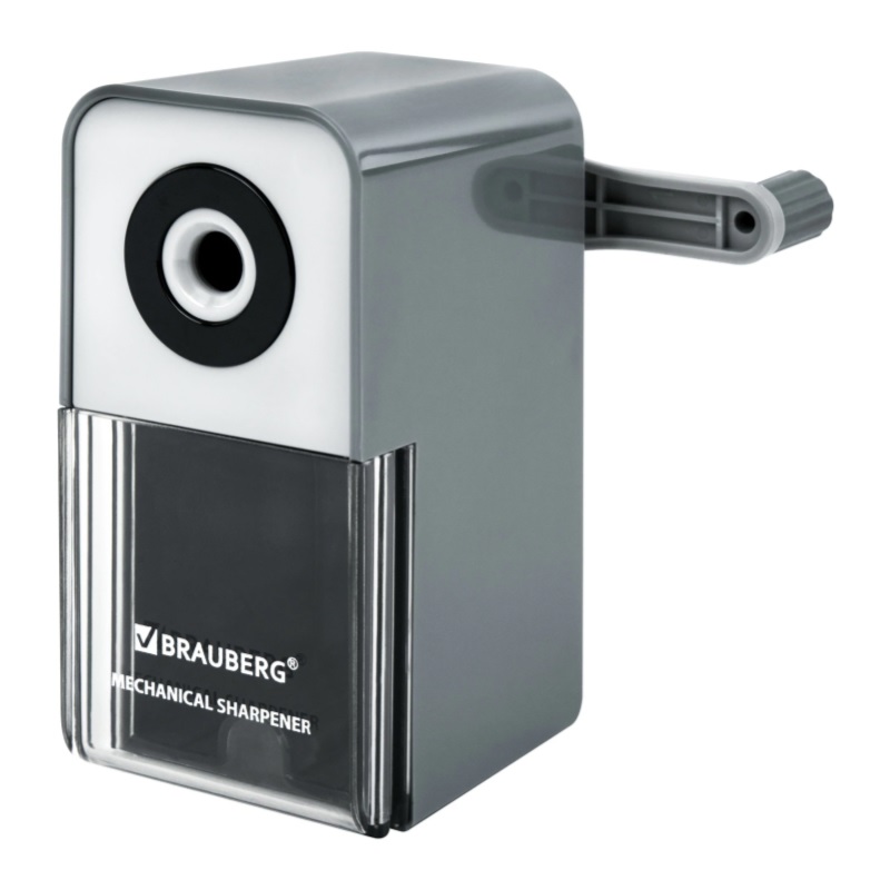 Точилка  механ.Brauberg Classic 1 отв., серый