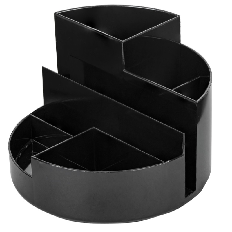 Органайзер (настол.)  пуст. на  6 отдел. Brauberg "Delta" 130х130х90мм,черн.