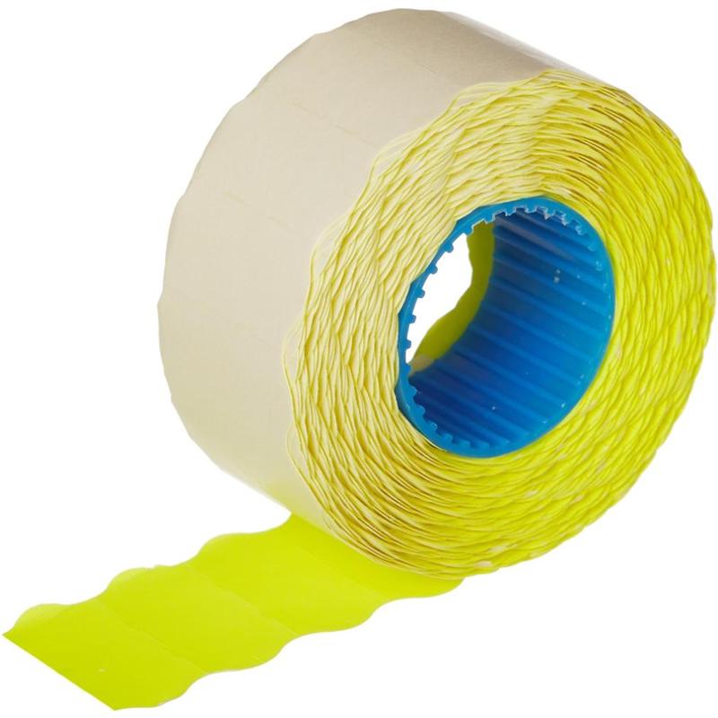 Этикет-лента 26х12 желт., волна/10