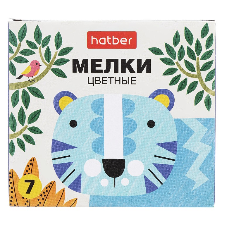 Мел цвет.  (упак.- 7 шт) "Хатбер"Нарисуй-ка"