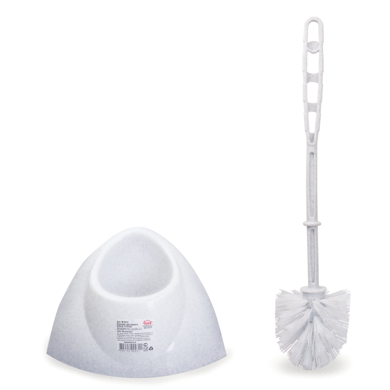 Ерш "Блеск" с подставкой, угловой, белый мрамор