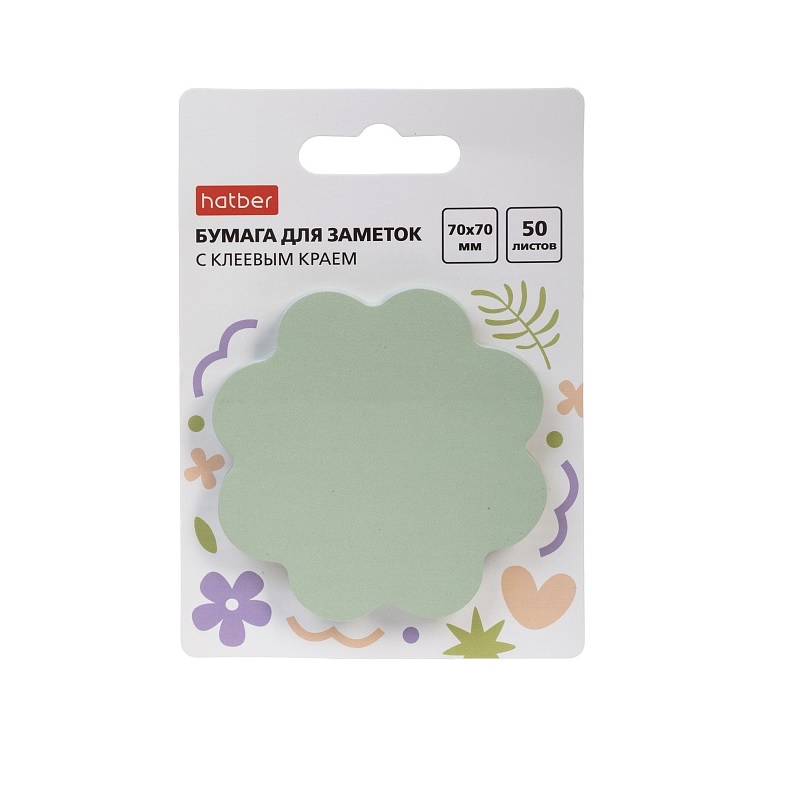 Клейкий блок "Цветок" Hatber, 50лист. 