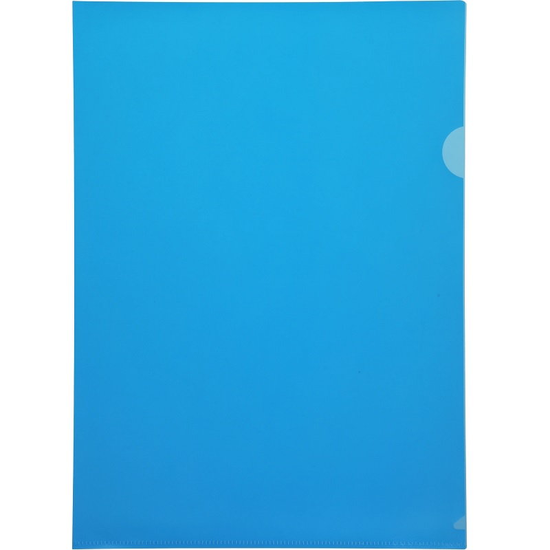 Папка-уголок   (без над) /Е310/3001/ 180мкр., син.прозр./20/440