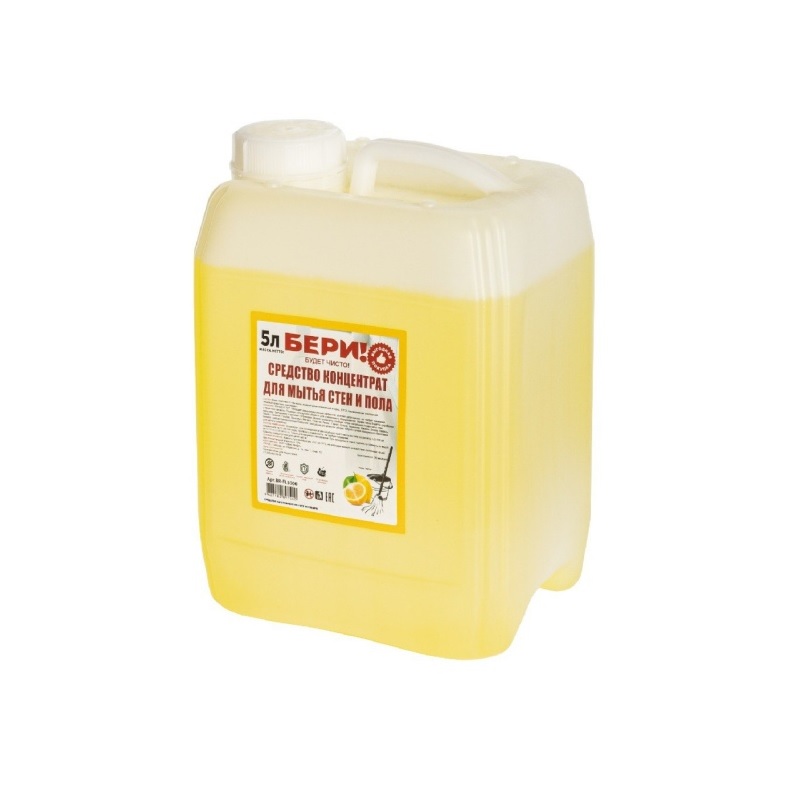 /М Моющее средство д/полов и стен "БЕРИ ЧИСТОТУ"Лимон" 5л