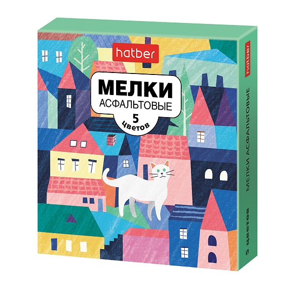 Мел цвет.  (упак.- 5 шт) "Хатбер"Городок", асфальтовые