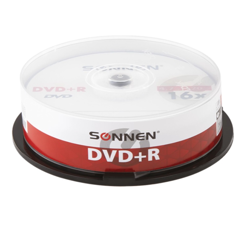 Диск DVD+R Cake Box  25шт. 4.7Gb 16x  Sonnen