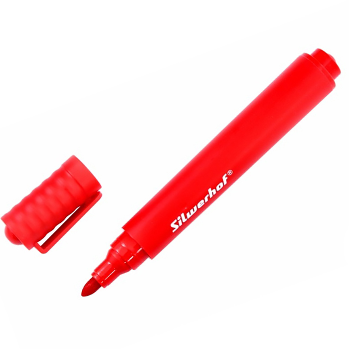 Маркер пер. красный 1,0-3,0мм "Silwerhof Prime"/10