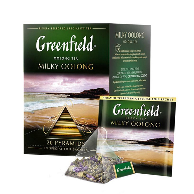 Чай  20 пак. Гринфилд Milky Oolong пирам. 1,8г, зеленый/8