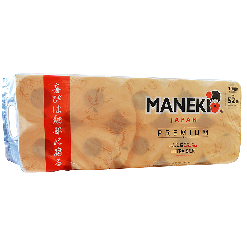 Бумага туалетная Maneki 3-сл.аром.KABI(в упак.10 рул.) 39,2м, аром.ромашки/10