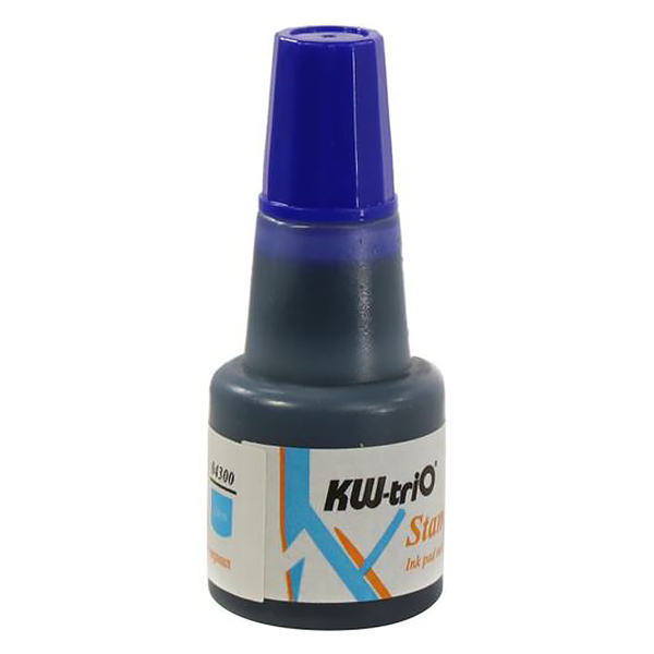 КРАСКА  штемп. 24 мл. KW-Trio, синяя /12