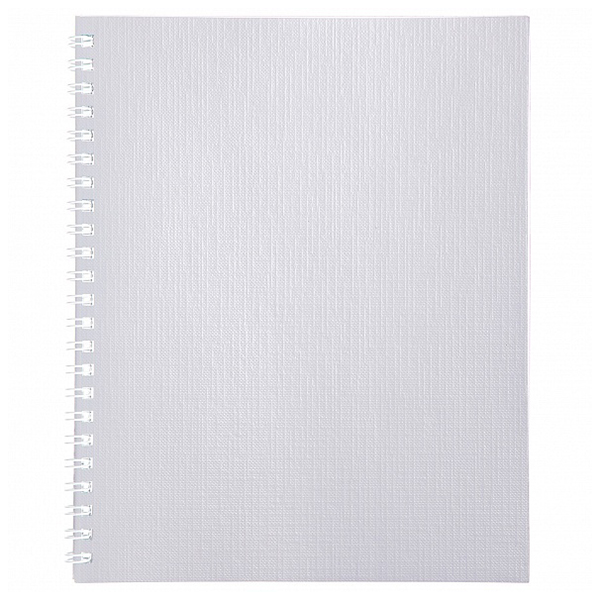 Тетрадь  А5  48л. кл. спираль "Хатбер" Бумвинил METALLIC Белая