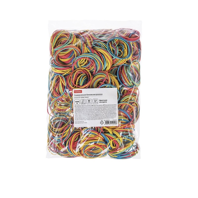 Резинка банков. 1000гр. цв. 50 мм дл.80 мм, Hatber