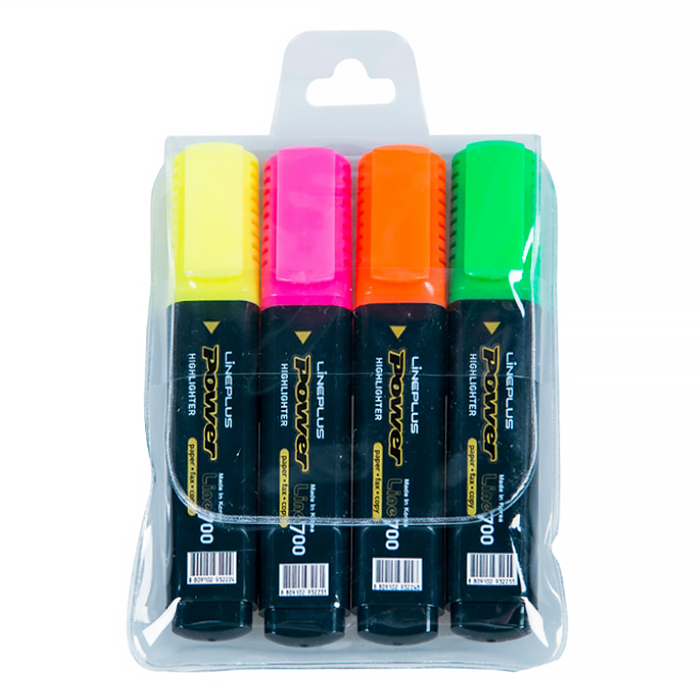 НАБОР 4цв. Текст.-маркер "Line Plus"/12/144