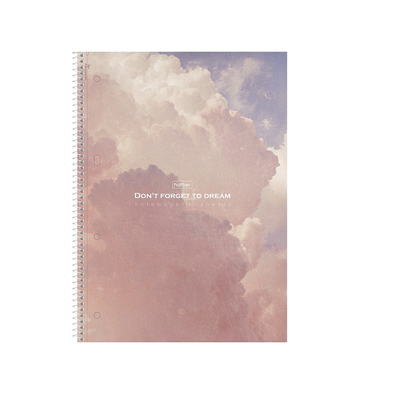 Тетрадь  А4 160л. кл. спир.тверд.обл."Хатбер"Dream, перф,4 цв. разделителя 