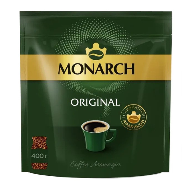 Кофе пакет 400гр Оригинал Монарх/6