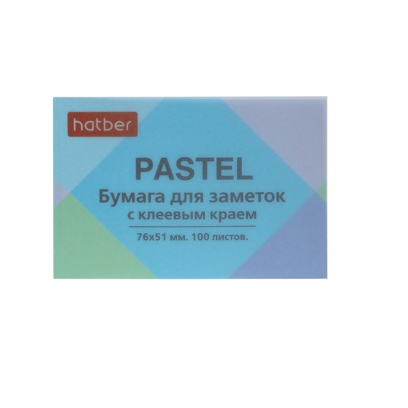 Блок с кл.сл.51*76 Hatber 100л., паст. голубая