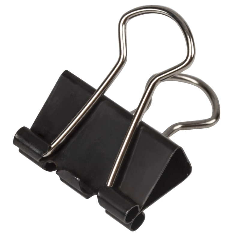 Зажим 19 мм (60 л.) черный/12