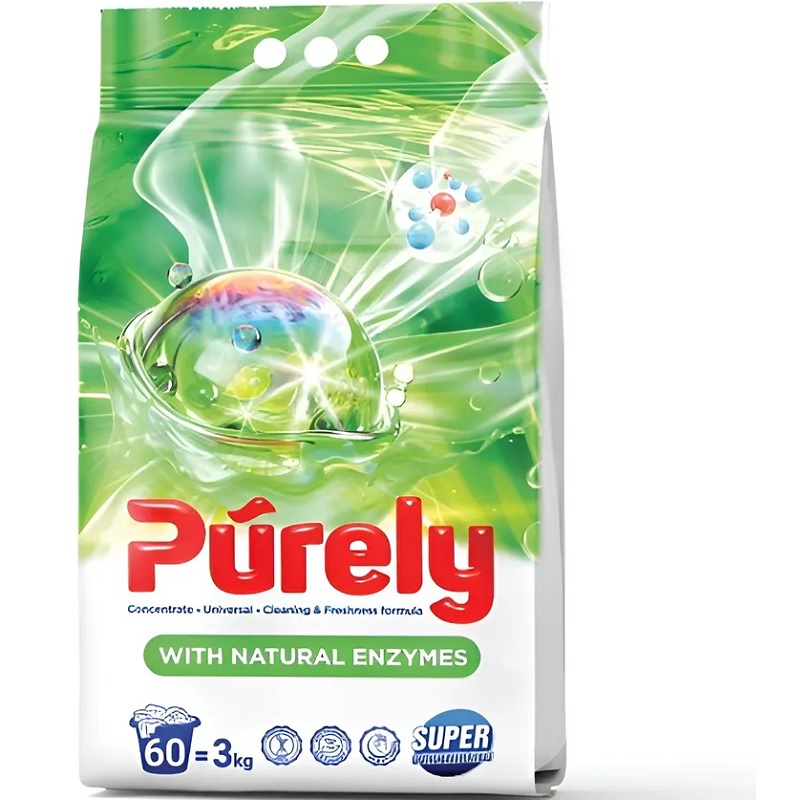 Порошок стиральный 3кг. "PURELY" с натуральными энзимами/4