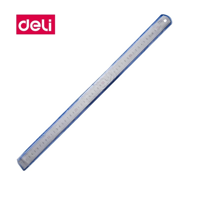 Линейка металлическая  50см  "Deli Essential", ассорти