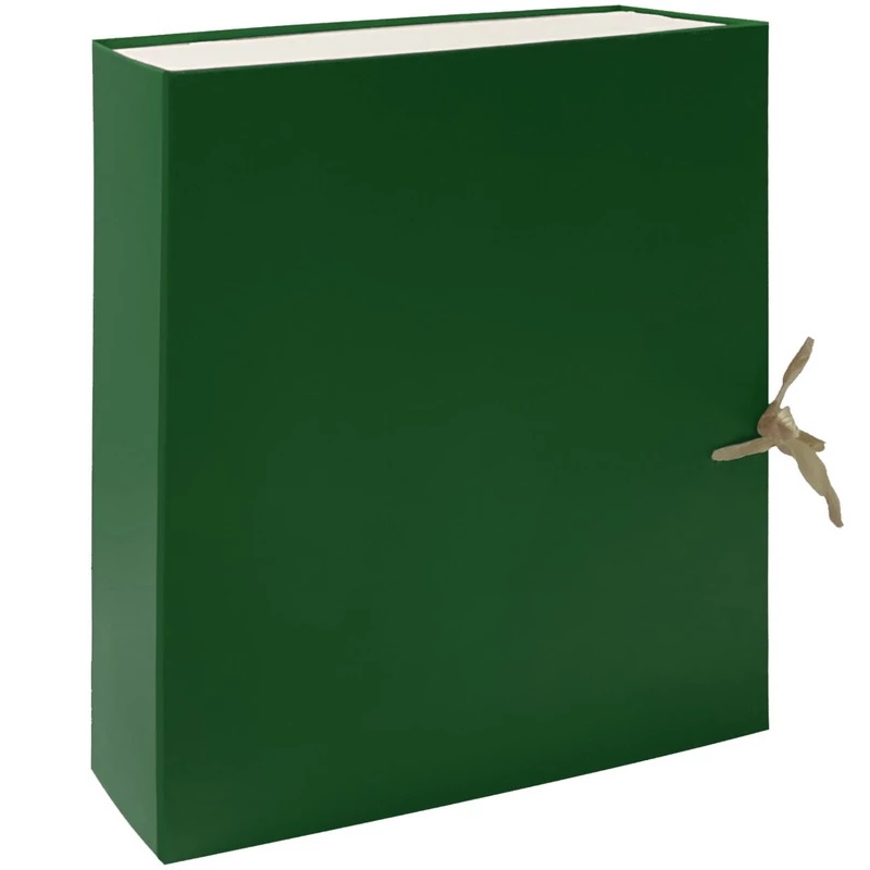 Короб архивный   с завяз. 100мм бумвинил LAMARK, разб., зелен.